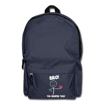 Stick figure brain lost - Backpack - navy - Front