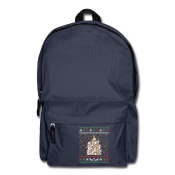 Corgi Weihnachtsbaum Weihnachten - Rucksack - Navy - Vorne