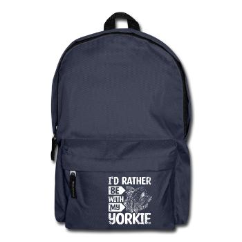 I'd rateher be with my Yorkie - Backpack - navy - Front
