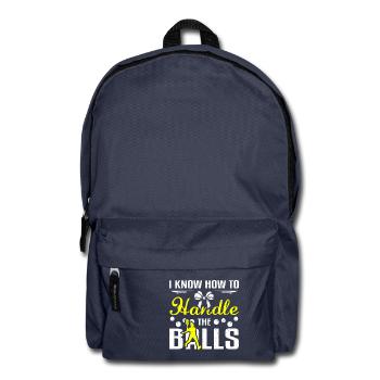 I know how to handle the balls, funny Squash game - Backpack - navy - Front
