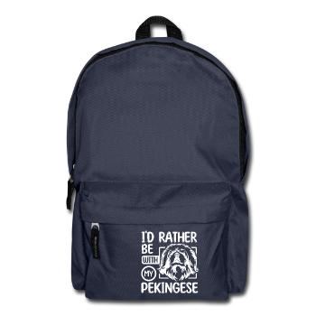 Rateher be with my pekingese dog - Backpack - navy - Front