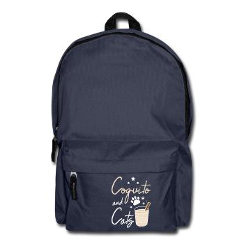 Cat Owner Christmas Lover, coquito and cats - Rucksack - Navy - Vorne
