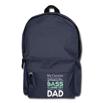 My favorite bass clarinetist calls me dad - Backpack - navy - Front