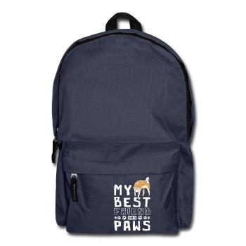 My best friend has paws Akita - Rucksack - Navy - Vorne
