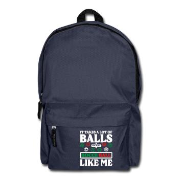 Il faut beaucoup de balles pour jouer à la pétanque comme moi - Sac à dos - bleu marine - Devant
