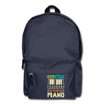 Children Cool kids play piano - Backpack - navy - Front