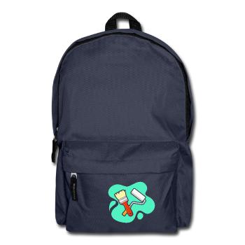 Pinsel und Farbrolle Design für Maler und - Rucksack - Navy - Vorne