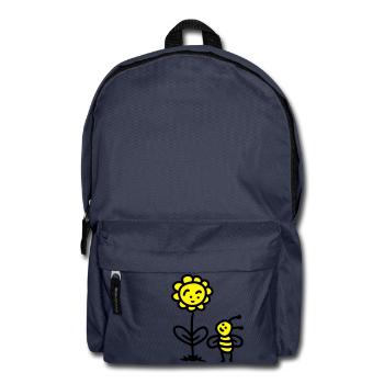 Bee Flower - Backpack - navy - Front