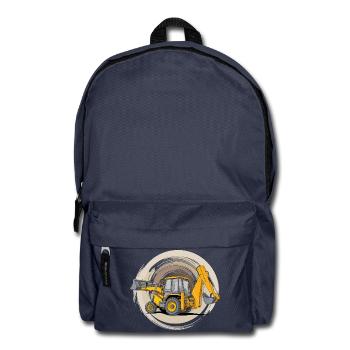 Traktor mit Ladeschaufel und Bagger Anbau - Rucksack - Navy - Vorne