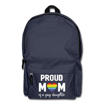 LGBT Pride Month - Proud Mom of a Gay Daughter - Backpack - navy - Front