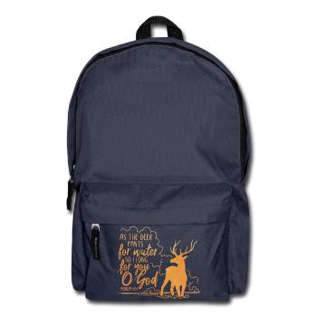 As the deer pants for water - Backpack - navy - Front