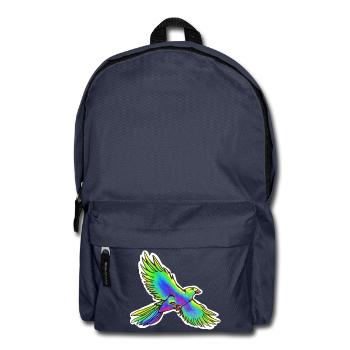 Paradies-Vogel (Gelb-Grün-Blau) - Rucksack - Navy - Vorne