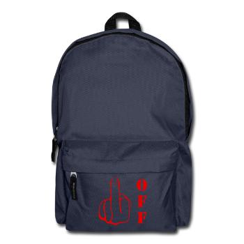 Mittelfinger Fuck Off, fuck Rebellischer Statement - Rucksack - Navy - Vorne