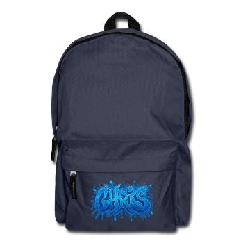 Graffiti CHRIS Name Geschenk Ideal druckbar auf - Rucksack - Navy - Vorne
