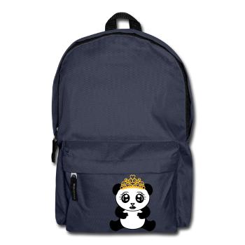 weiblich maedchen prinzessin krone koenigin schoen - Rucksack - Navy - Vorne