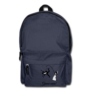 Game Over (Braut Angelt Ehemann / JGA) - Rucksack - Navy - Vorne