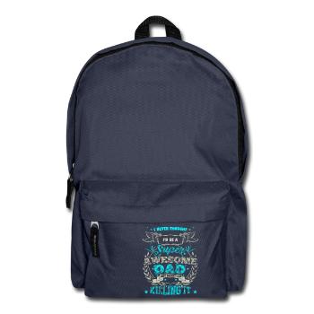 Father's Gift Birthday Father's Day Awesome Dad Pap - Backpack - navy - Front
