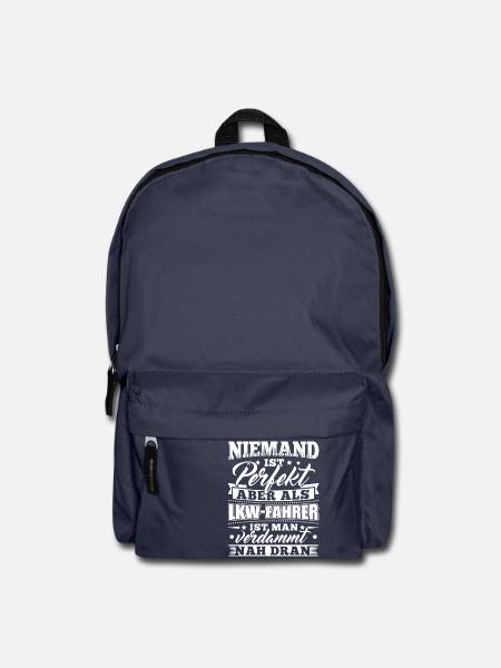 LKW Fahrer Trucker Shirt Niemand Perfekt - Rucksack - Navy
