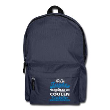 GESCHENK GEBURTSTAG STOLZE TANTE VON Fussballer - Rucksack - Navy - Vorne