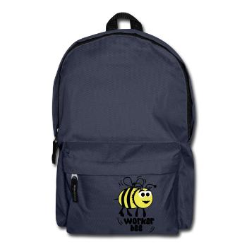 „Worker Bee“ Arbeits-Biene – Bienchen – Hummel - Rucksack - Navy - Vorne