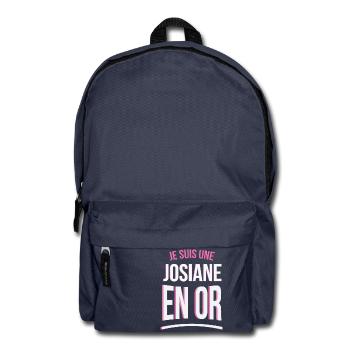 je suis une Josiane en or cadeau idée humour - Sac à dos - bleu marine - Devant