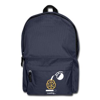 Coffee loading to Brain - Rucksack - Navy - Vorne