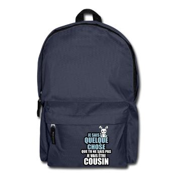 je vais être cousin - Sac à dos - bleu marine - Devant