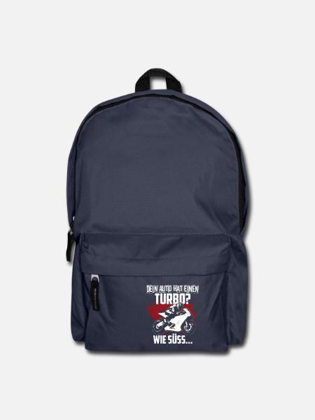 Motorrad Rennmaschine Turbo - Rucksack - Navy