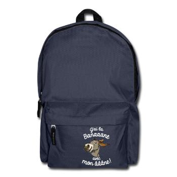 Ane J'ai la banane! (gris-texte blanc) - Sac à dos - bleu marine - Devant