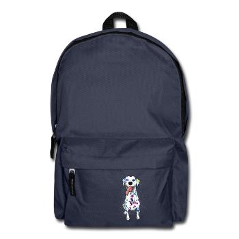 amant de chien chemise de chien dalmatien drôle - Sac à dos - bleu marine - Devant