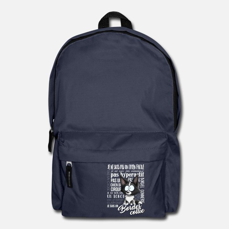 Je suis Border Collie - Noir FR - Sac à dos - bleu marine