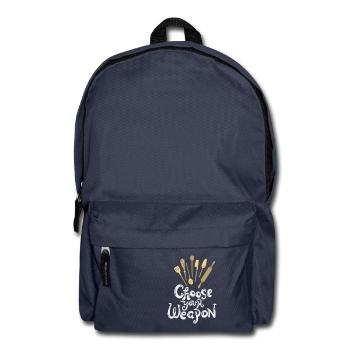 Funny Cook Cooking Shirt Choose Weapon 2 - Rucksack - Navy - Vorne