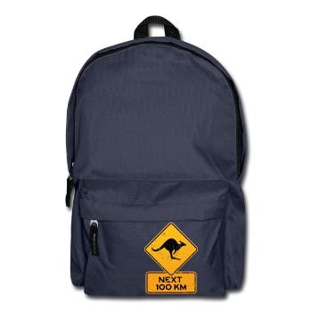 australia road sign kangoo - Backpack - navy - Front