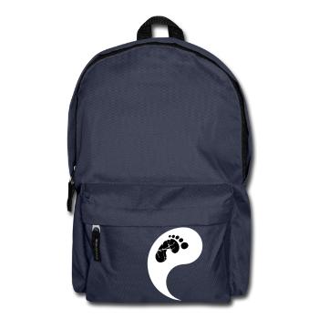 Demi-bébé blanc - Sac à dos - bleu marine - Devant