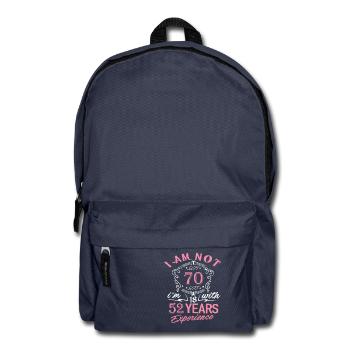 Ich bin nicht 70 Ich bin 18 mit 52 Jahren Erfahrung - Rucksack - Navy - Vorne