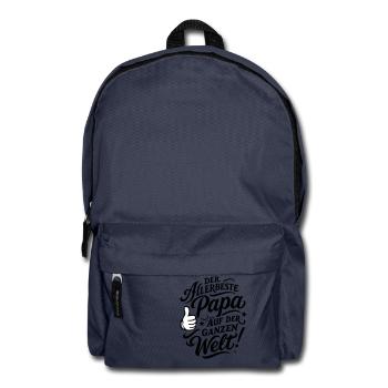 Der Allerbeste Papa Vatertag Spruch - Rucksack - Navy - Vorne