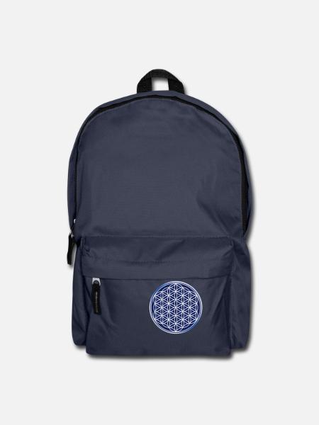 Die Blume des Lebens im Sternenhimmel - Rucksack - Navy