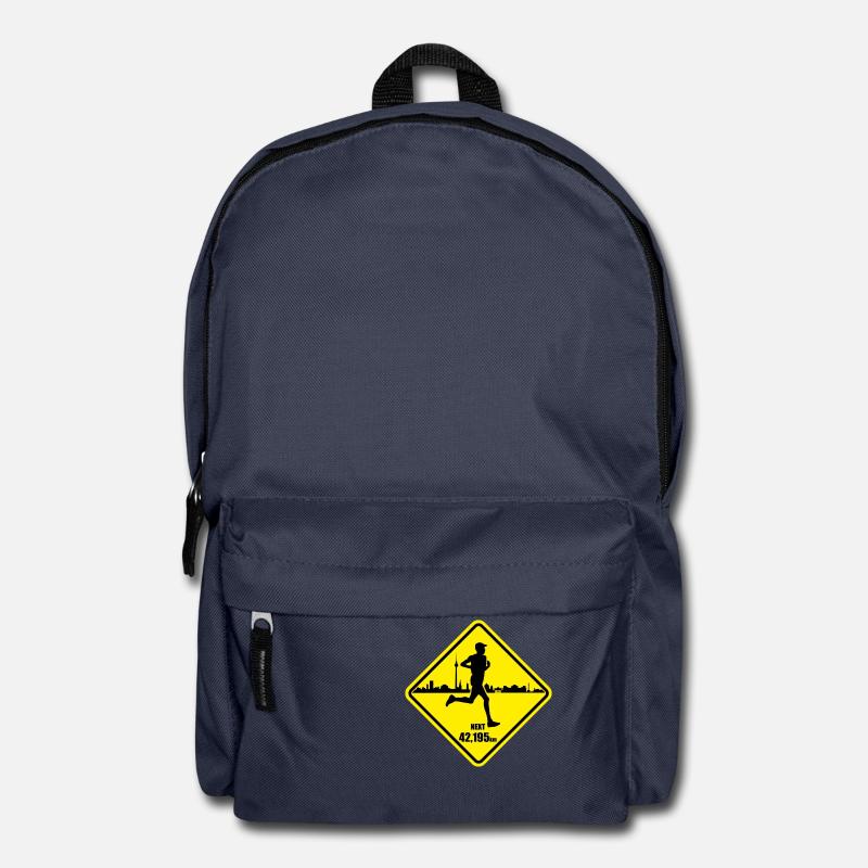Marathon Road Sign Berlin - Backpack - navy
