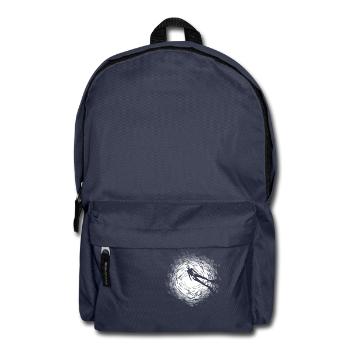 Plongeur apnee entouré de poisson - Sac à dos - bleu marine - Devant