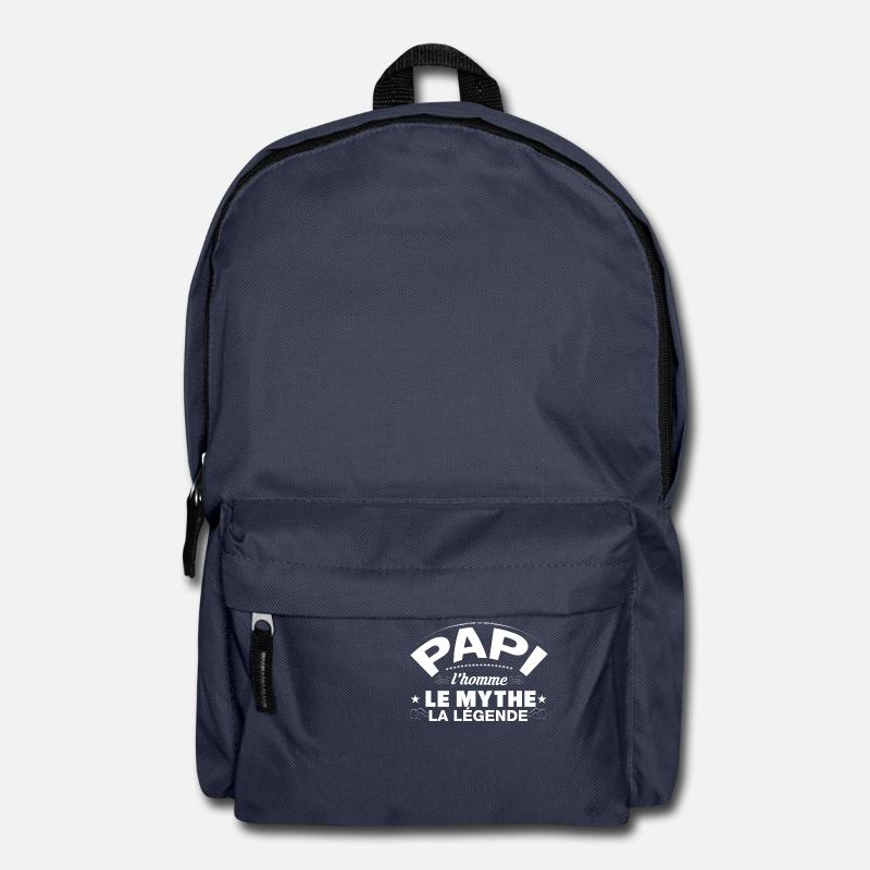 "Papi l'homme le mythe la légende" - Sac à dos - bleu marine