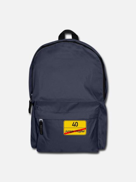 Ortsschild junger Hüpfer - 40 - Rucksack - Navy