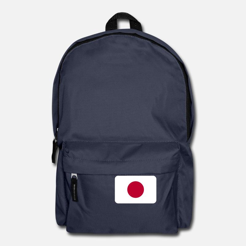 JAPAN FLAG round corner 400 dpi - Backpack - navy