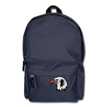 Adlerkopf Adler Zeichnung Cartoon-Gesicht 702 - Rucksack - Navy - Vorne