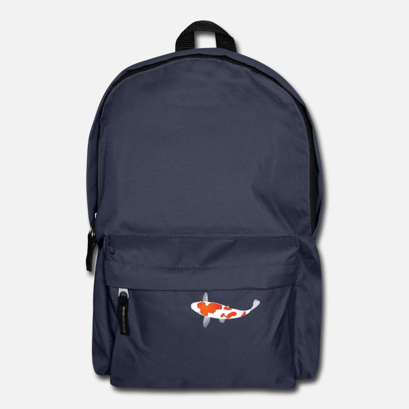 Koi-Karpfen - Weiß und Rot - Rucksack - Navy