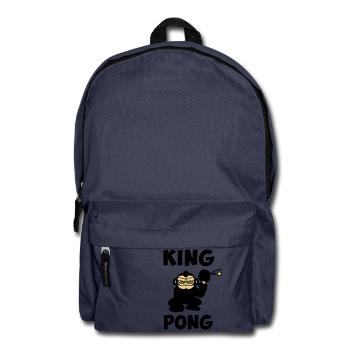 king ping pong, table tennis funny humor - Backpack - navy - Front