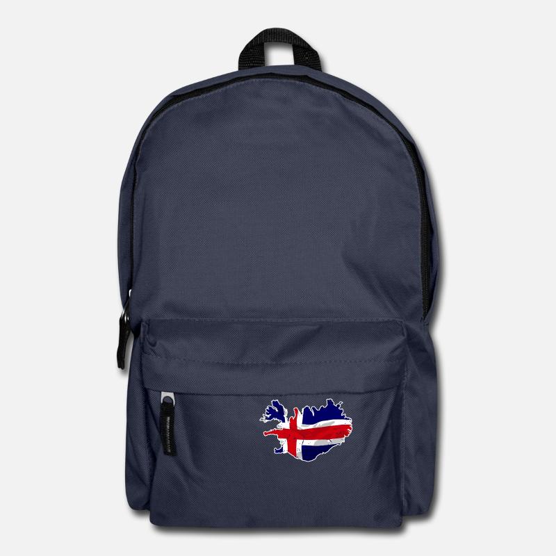 Iceland Flag Map - Rucksack - Navy