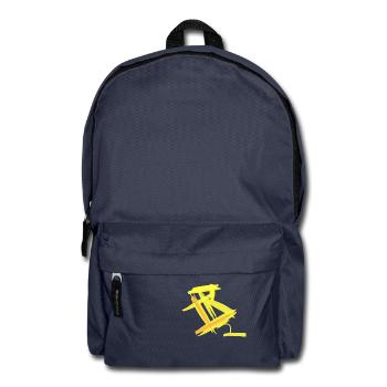 yellow abstractness - Backpack - navy - Front