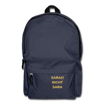Schöne Geschenkidee für Sarah - Rucksack - Navy - Vorne