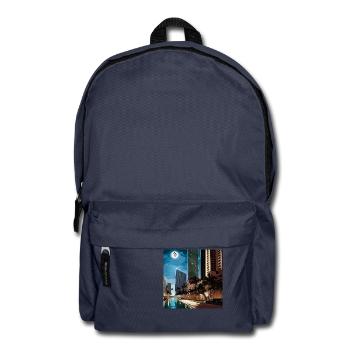 Palm trees in moonlight - Rucksack - Navy - Vorne