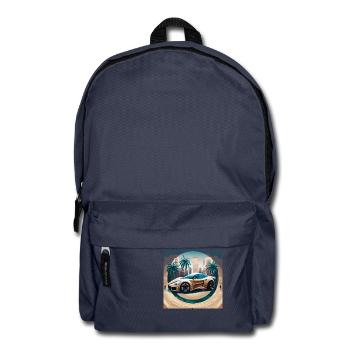 Sportscar in Dessert - Rucksack - Navy - Vorne